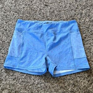 Rabbit Running Blue Speckled Leggy 4 Inch Shorts size Medium